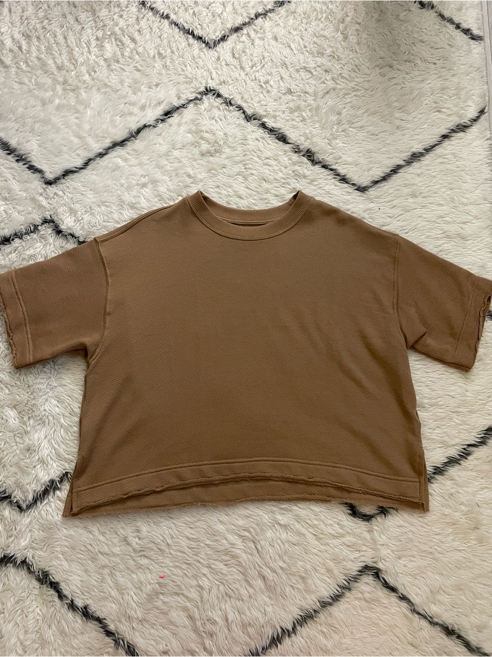AE American Eagle Boxy Short-Sleeve Sweatshirt Size Small
